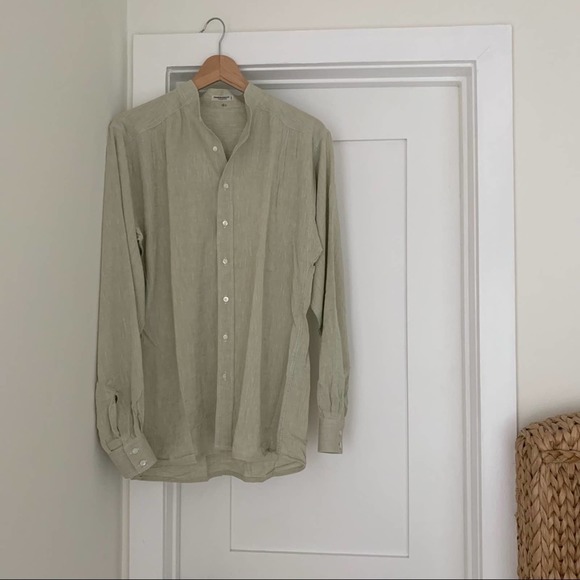 Yves Saint Laurent Tops - Yves Saint Laurent Linen Beige Button Shirt Blouse YSL